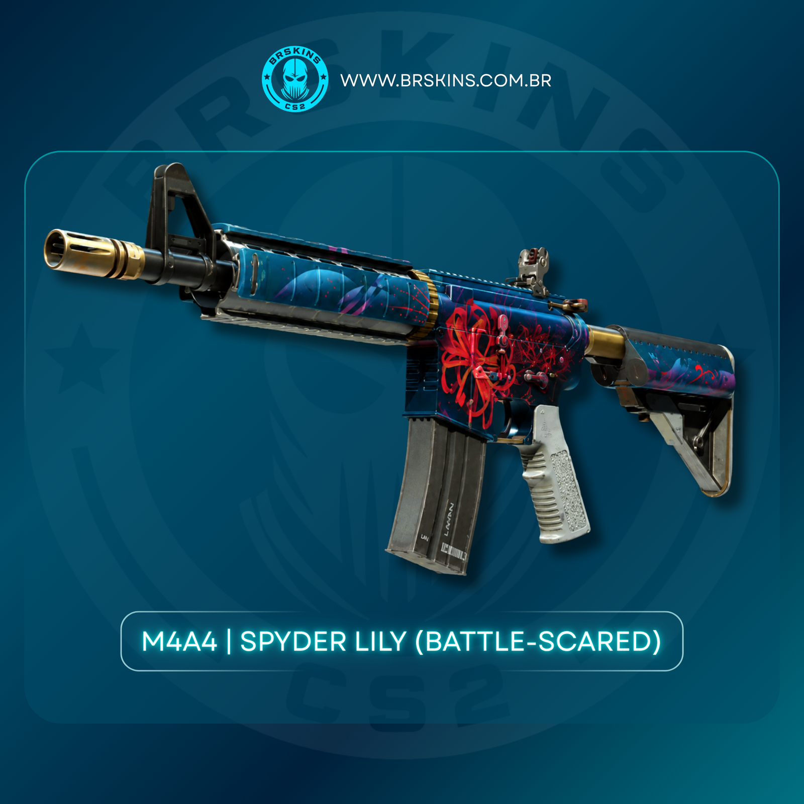 #280726 - M4A4 | SPYDER LILY (BATTLE-SCARED)